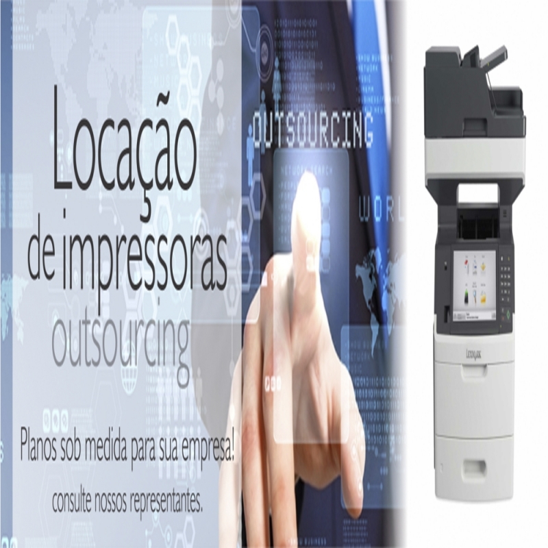 Locação de Impressora Multifuncional  Preço Santo Amaro - Locação de Impressora a Laser Colorida