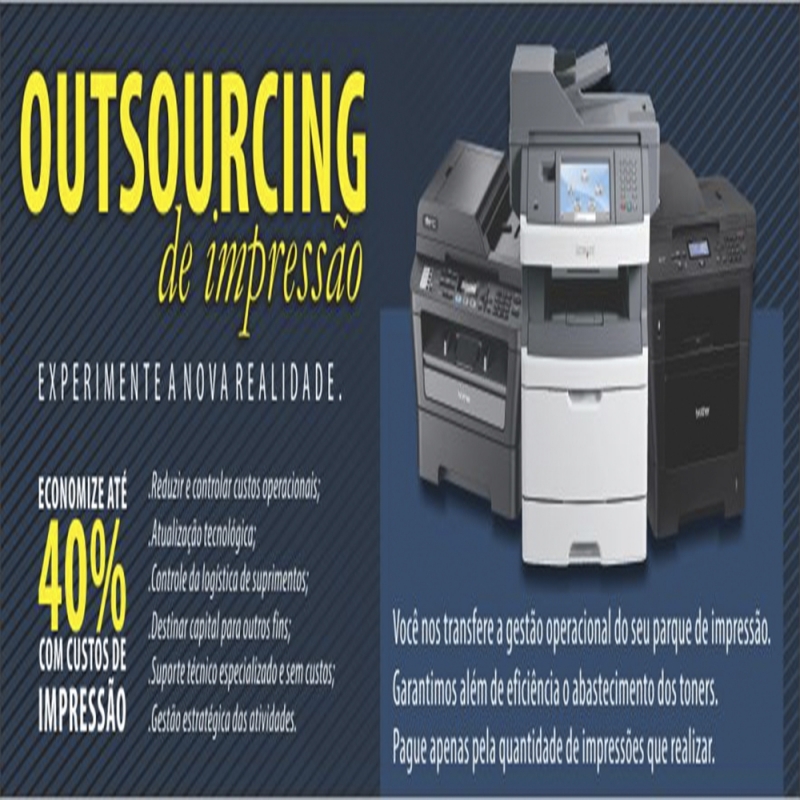 Onde Encontrar Serviço de Outsourcing em Empresa São Miguel Paulista - Serviço de Outsourcing de Impressão para Indústria
