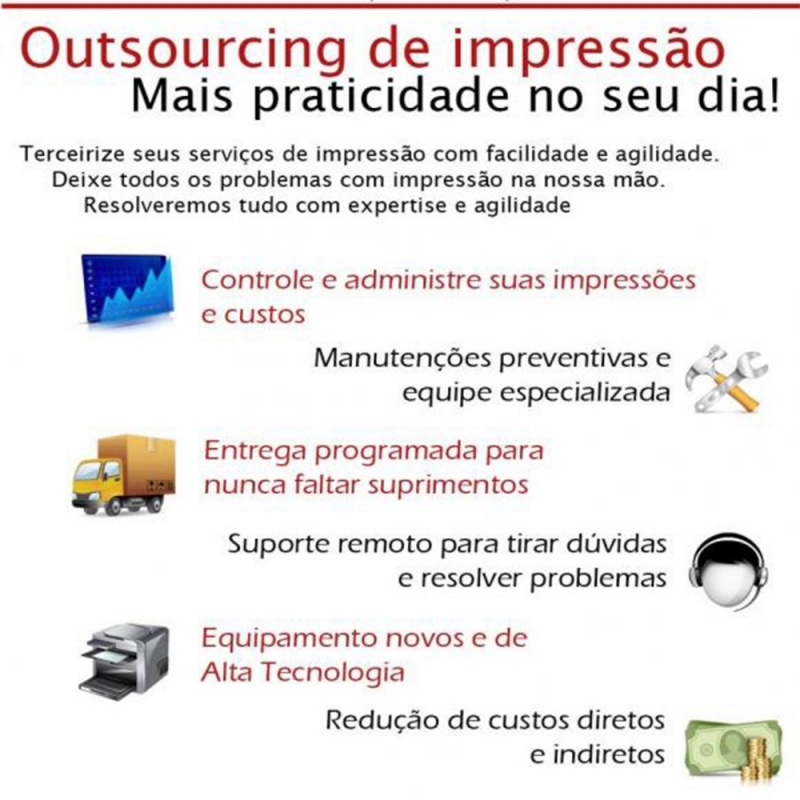 Serviços de Outsourcing de Impressão em Empresas Pacaembu - Serviço de Outsourcing de Impressão Comercial